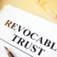 An illustration of paperwork for a revocable trust